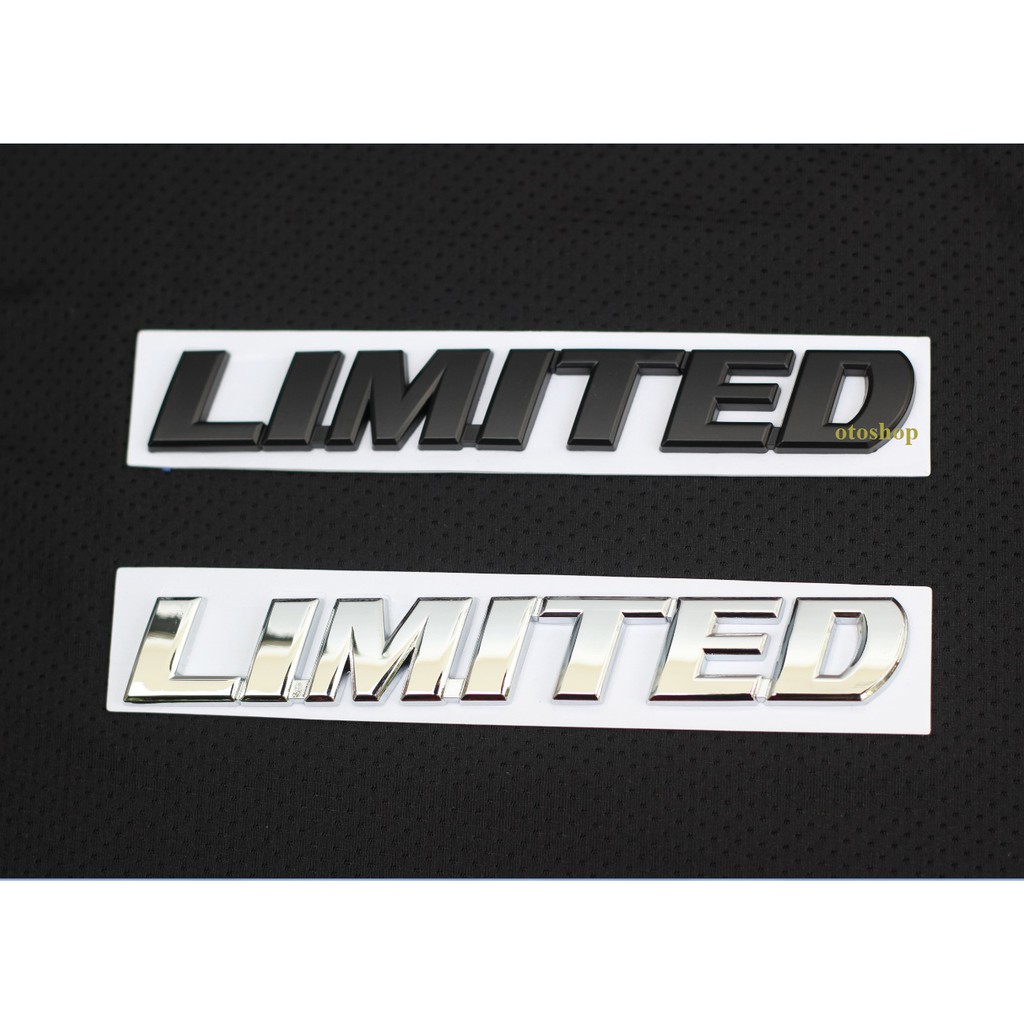 Tem chữ LIMITED trang trí xe