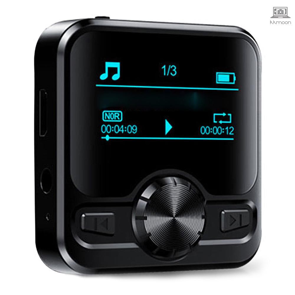 JNN M9 MP3 Player Portable Digital Music Player FM Radio Support BT Function with 3.5mm Headphones Metal Rechargeable Battery