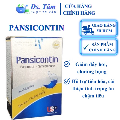 PANSICONTIN -  Giúp tăng cường tiêu hóa, giảm đầy hơi, chướng bụng, ăn chậm tiêu