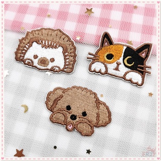 ♥ Miếng Dán Tự Dính Hình Đầu Động Vật Đáng Yêu ♥ 1 Sticker Ủi Thêu Hình Huy Hiệu