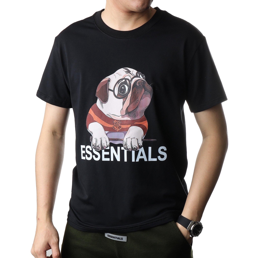 [Ảnh thật] [VNXK] Áo thun tay lỡ nam nữ Cotton oversize form rộng mẫu chó pug