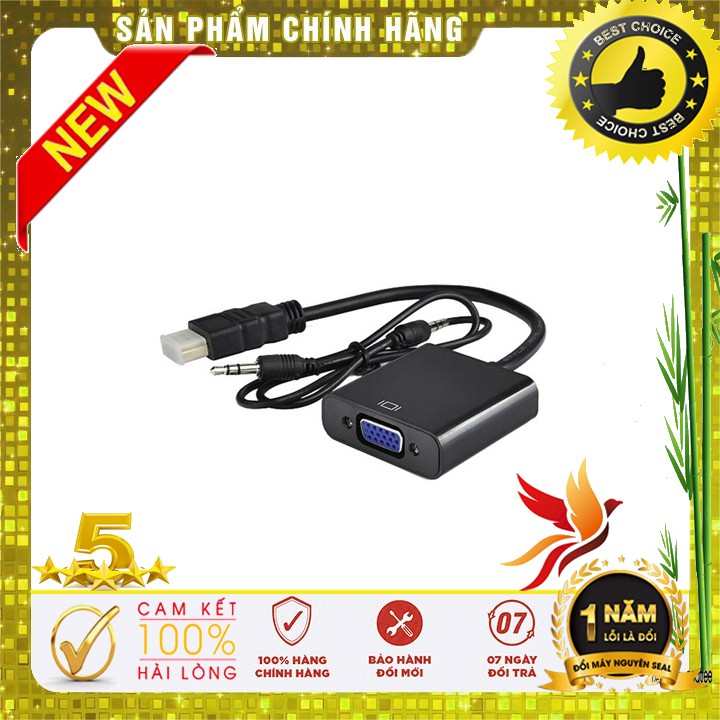 Cáp chuyển HDMI ra VGA (có audio)