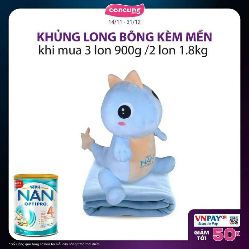 Bộ mền gối Trâu - Hàng quà tặng khuyến mãi từ sữa NAN