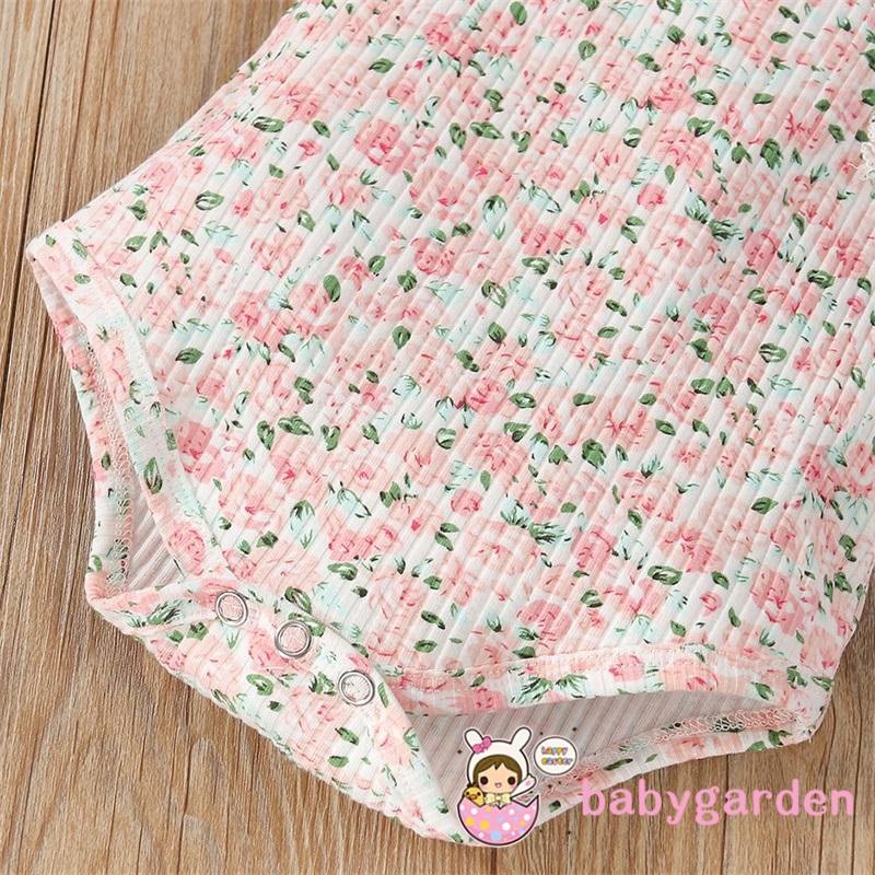 Set đồ 3 món áo liền thân tay dài phối bèo + quần dài ống loe in hoa + băng đô thời trang mùa thu cho bé gái