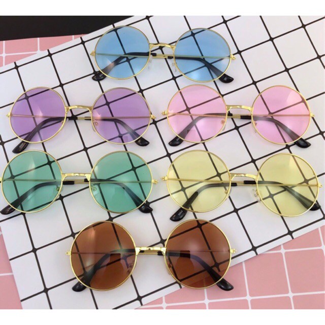 KÍNH MÁT MẮT TRÒN GỌNG KIM LOẠI THẦY BÓI | BigBuy360 - bigbuy360.vn