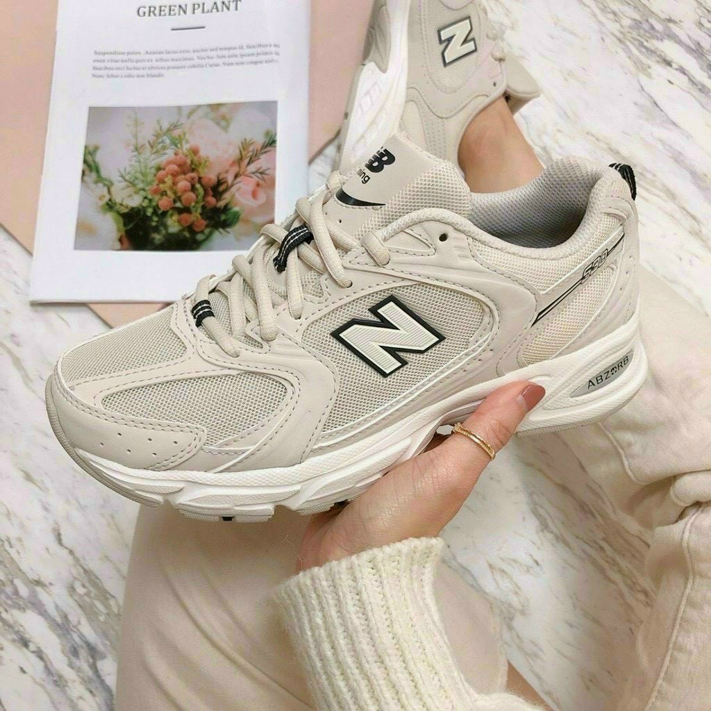Giày thể thao sneaker NB New Balance 530 xám kem trắng siêu mềm mịn