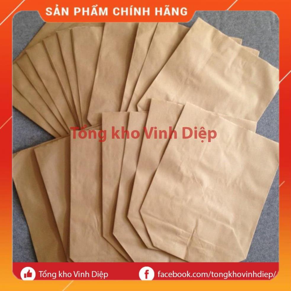 02 Túi xi măng, túi kraft đóng hàng, đựng bánh mì, đồ ăn, hoa quả đủ size