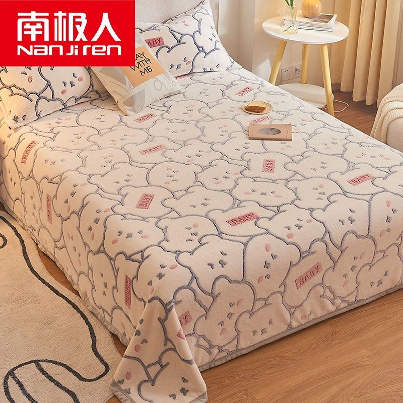 Chăn Lông Cừu San Hô Mềm Mại Họa Tiết Hoa / Kẻ Sọc Thời Trang Mùa Đông Ấm Áp