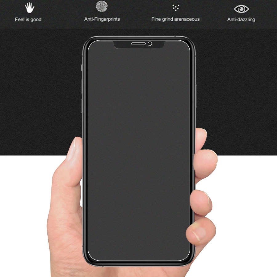 Miếng kính cường lực mặt nhám bảo vệ toàn màn hình chống dấu vân tay dành cho iPhone 13 12 11 Pro Xs Max X XR 8 7 6 6S Plus 5 5S SE 2020