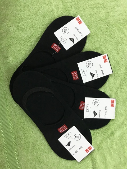 Set 4 đôi tất lười Uniqlo Nam màu đen - xám