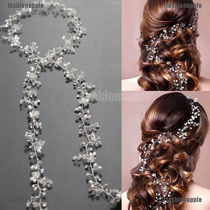 ❀❀ Cài Tóc Đính Ngọc Trai Giả 50cm Cho Cô Dâu