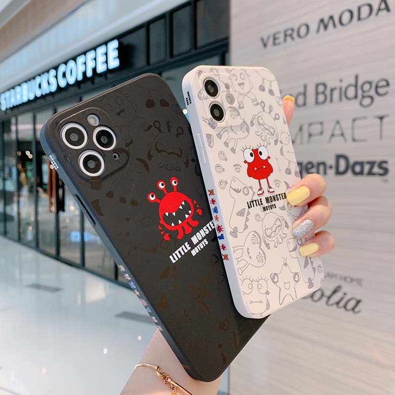 Ốp điện thoại TPU silicon mềm họa tiết Three Little Monsters thích hợp cho iPhone11 1