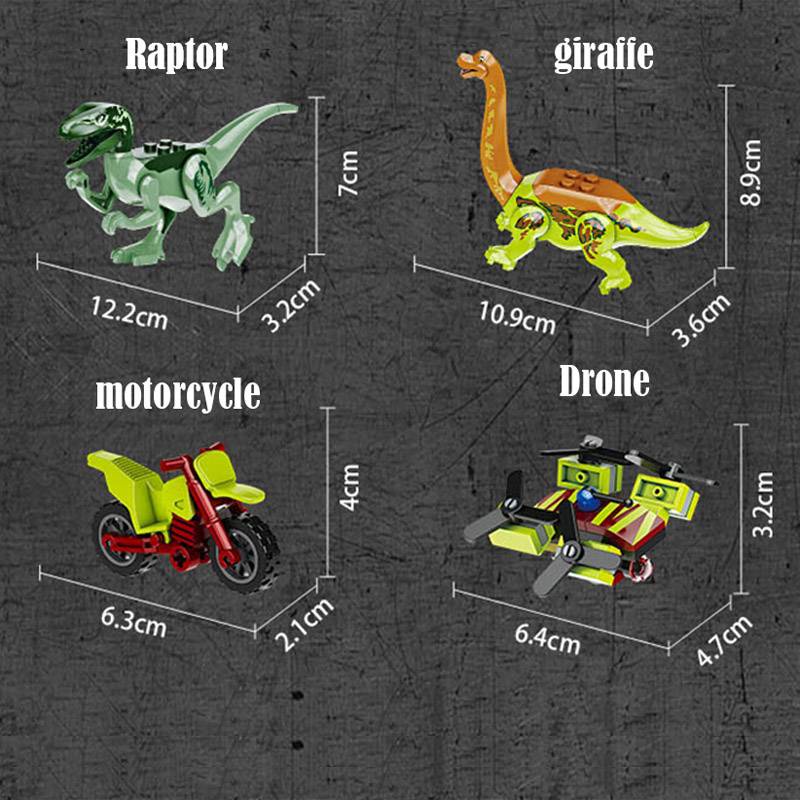 Mô hình khủng long Tyrannosaurus Velociraptor BMZ LEGO