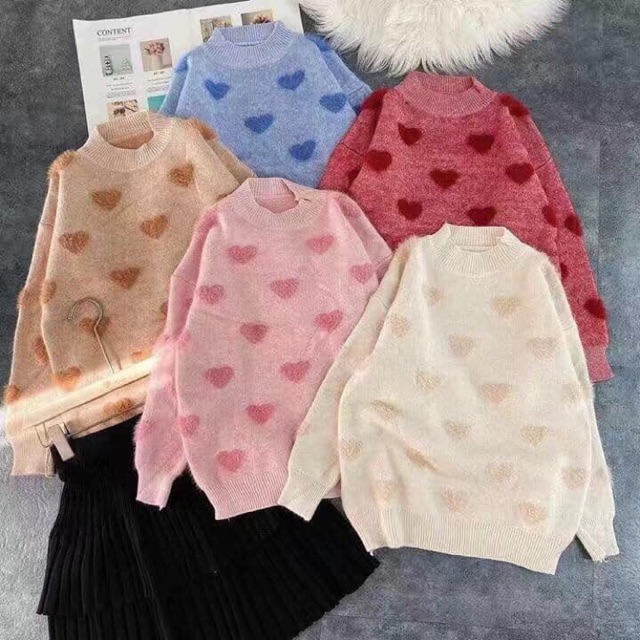 Len tim xinh xắn full màu , hàngg QC len mặt lông mịn ơi là mịn , thích ơi là thích ý a