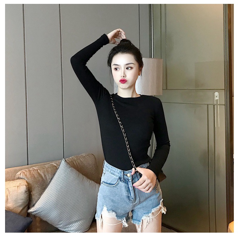 women tshirt long sleeve slim Tight korea shirt | BigBuy360 - bigbuy360.vn