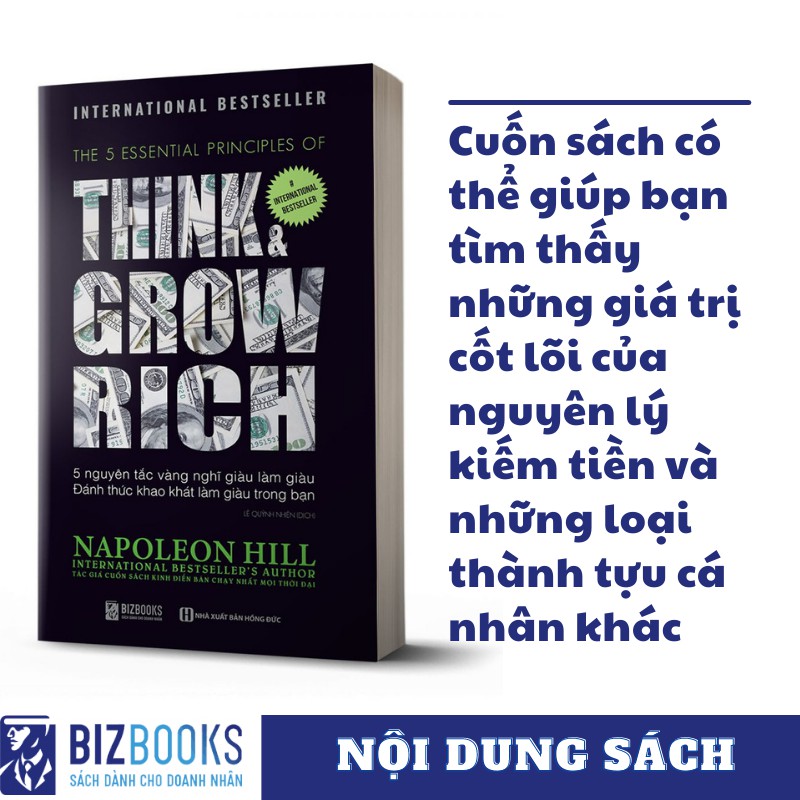 Sách - BIZBOOKS - Think And Grow Rich- 5 Nguyên Tắc Vàng Nghĩ Giàu Làm Giàu  - 1 BEST SELLER