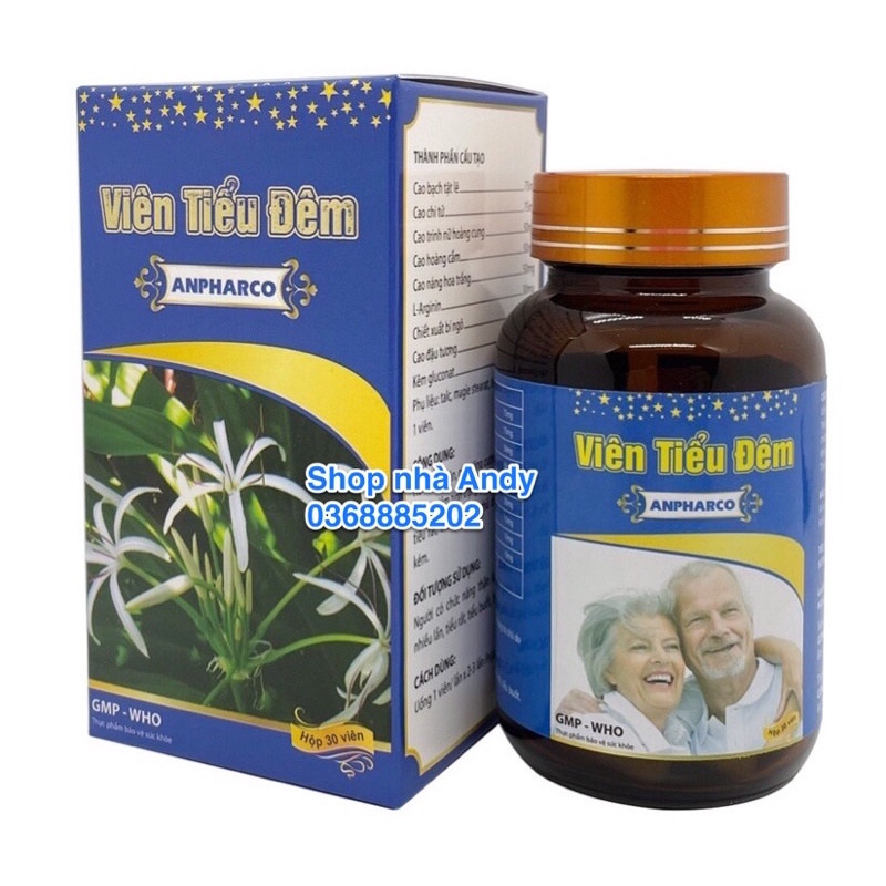 Viên uống giảm tiểu đêm, tiểu buốt, tiểu nhiều lần m Viên Tiểu Đêm giảm u phì đại tuyến tiền liệt - Hộp 30 viên