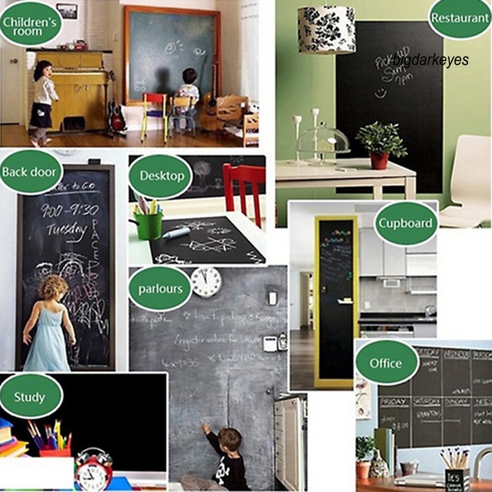 Decal dán tường Dạng Bảng Đen Bằng Nhựa PVC Chống Thấm Nước Tiện Dụng