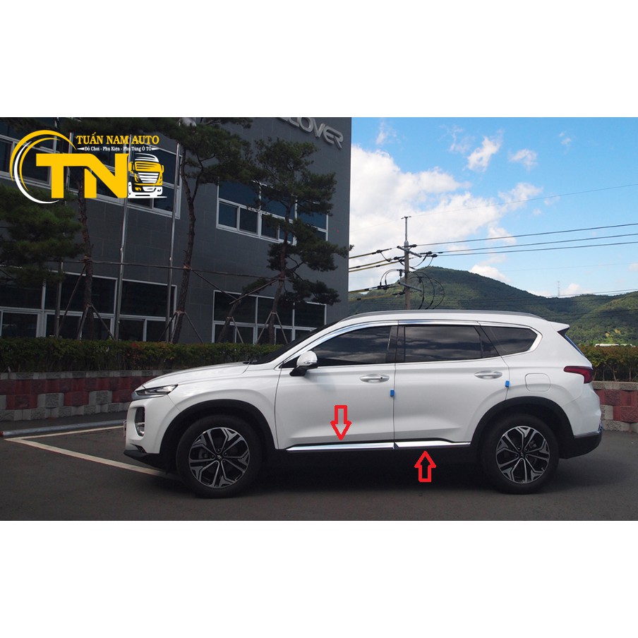 NẸP CHÂN CÁNH CỬA SƯỜN XE HYUNDAI SANTAFE 2020, 2019,2022 + Made In Korea Auto Clover