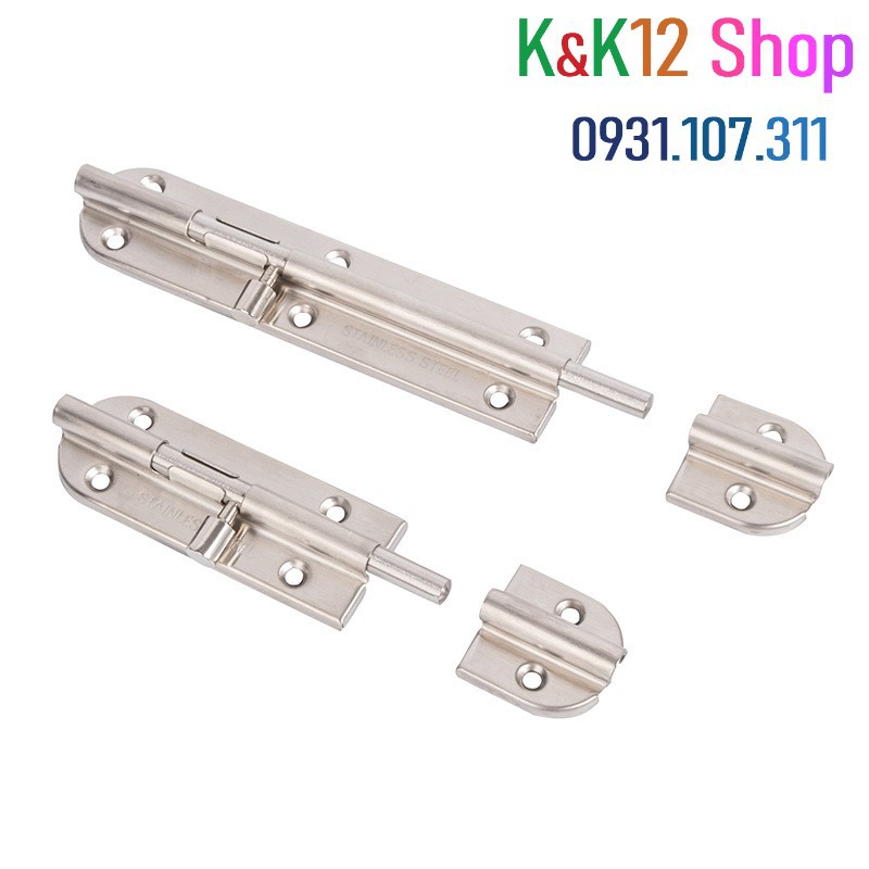 [ Độc quyền] Chốt khóa cửa, then cửa bằng thép không gỉ K07 loại 6 inch