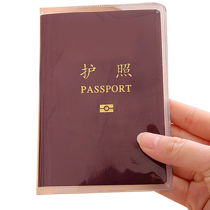 SG - Vỏ bọc hộ chiếu, passport trong suốt có ngăn nhỏ đựng thẻ ngân hàng vé máy bay chống thấm nước