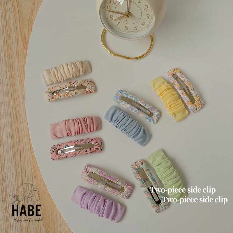 Kẹp tóc mái Hàn Quốc đẹp set 2 chiếc, cặp tóc mái nữ dễ thương HABE PKT03