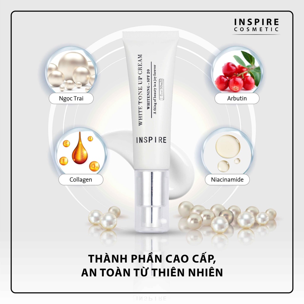 Kem Nâng Tông INSPIRE White Tone Up Cream Dưỡng Da Đa Năng 5 IN 1 30ml