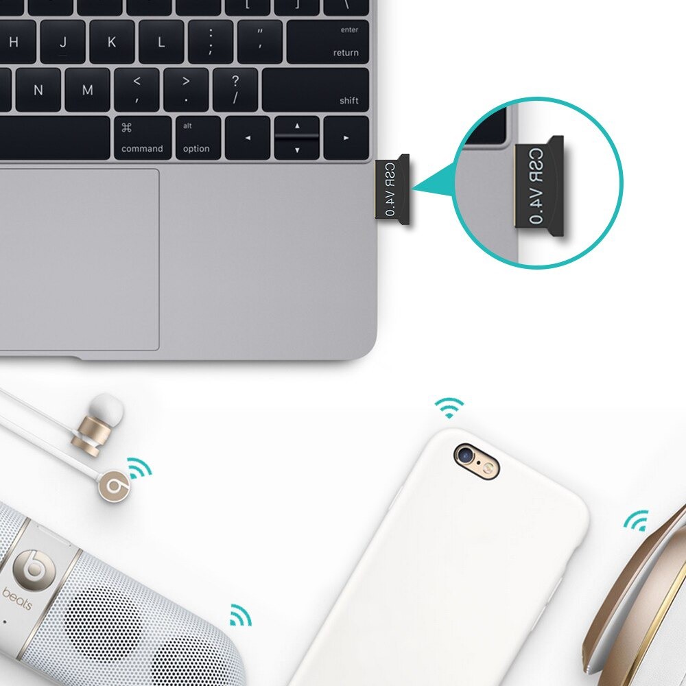 USB Nhận Tín Hiệu Âm Thanh Bluetooth CSR Dongle Hỗ Trợ Blueooth 4.0/ 4.2/ 5.0 Chuyên Dụng Cho Máy Tính