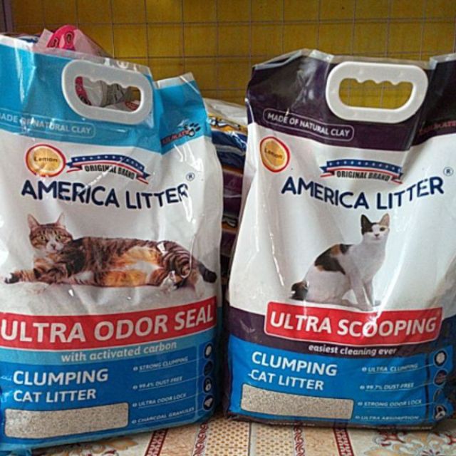 Cát Vệ Sinh Cho Mèo America Litter Siêu Vón Siêu Khử Mùi Không Bụi Dành Cho Thú Cưng