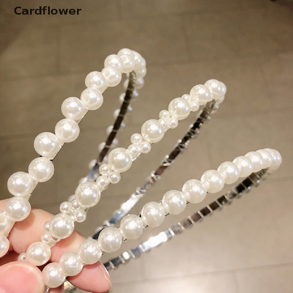Băng Đô Cài Tóc Đính Ngọc Trai Đơn Giản Thời Trang Cho Nữ