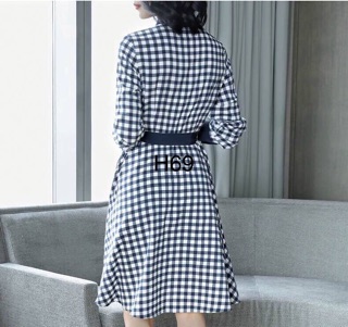 Đầm caro công sở