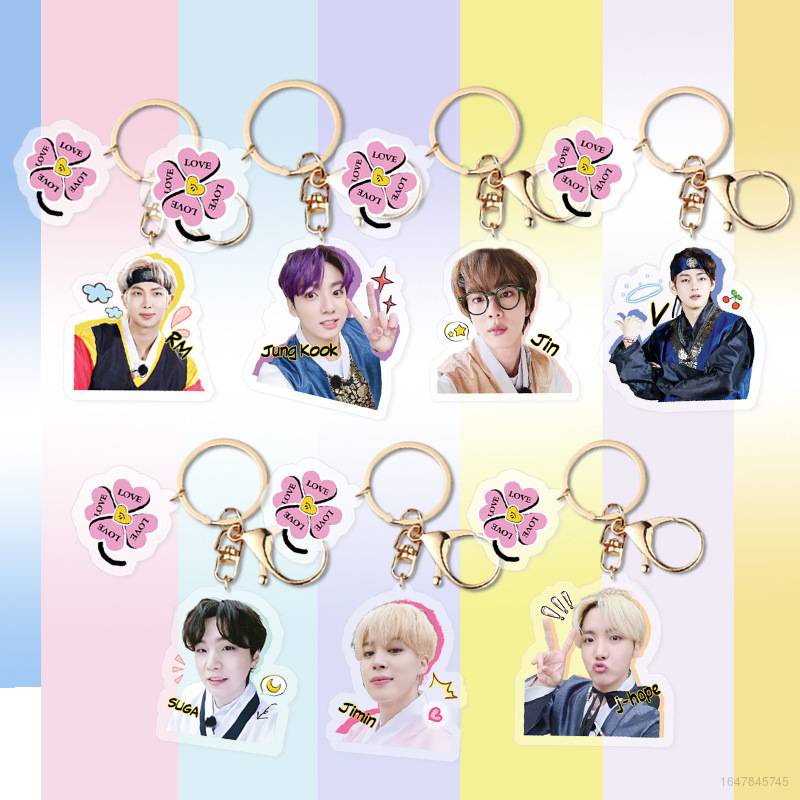 Móc Khóa Họa Tiết Hoạt Hình BTS BT21 Dễ Thương Bắt Mắt