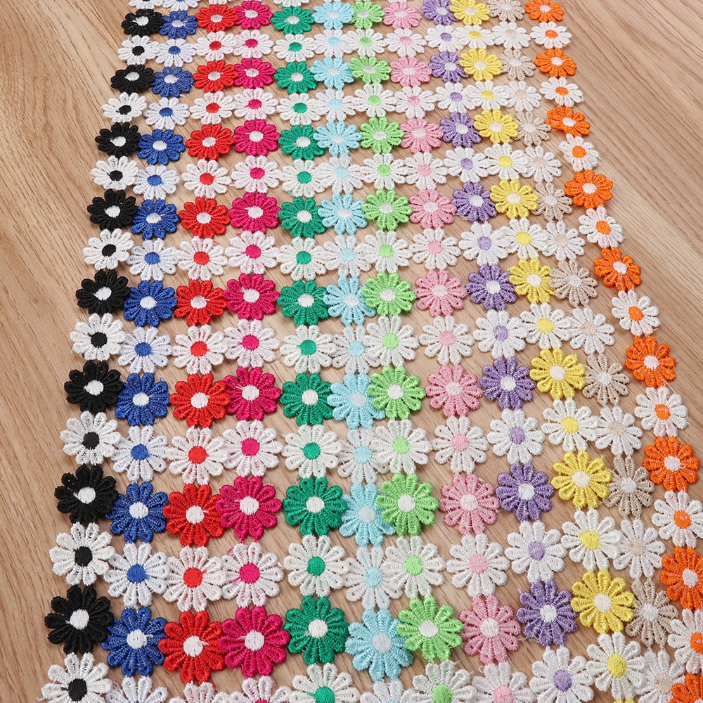 Dải dây thêu hoa hướng dương 2.5cm