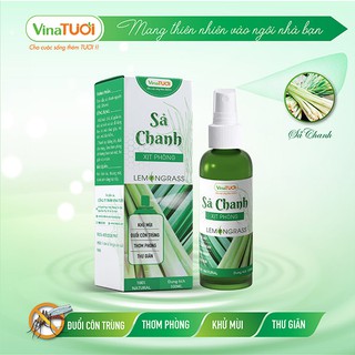 Tinh dầu thiên nhiên sả chanh vina tươi đuổi muỗi dạng xịt phòng 100ml