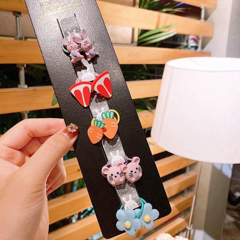 Bộ 5 sợi dây buộc tóc hình trái cây xinh xắn cho bé gái