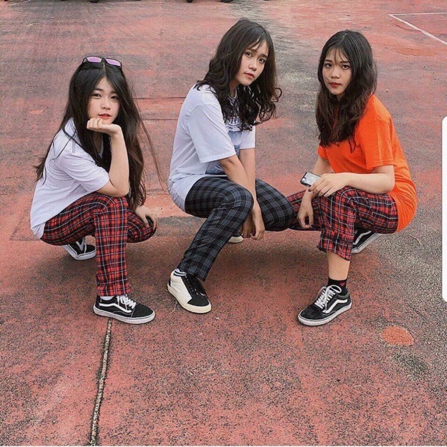 Quần caro pants - hình thật