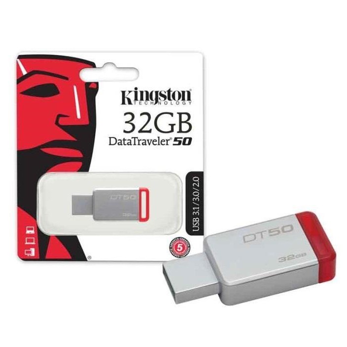 USB 3.1 Kingston DataTraveler DT50 32GB (Bạc)