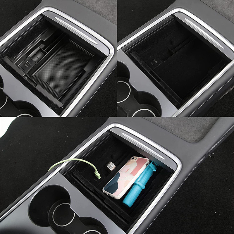 Hộp Tỳ Tay Kèm Hộp Đựng USB Type C Chuyên Dụng Cho Tesla Model 3 Model Y 2021