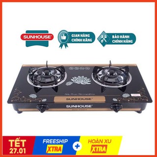Bếp ga mặt kính sunhouse shb3818 hàng chính hãng