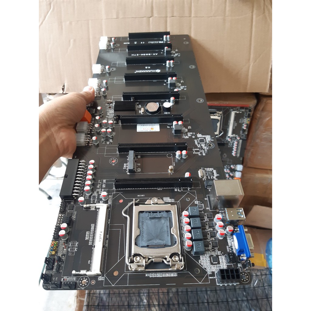 Mainboard HUANANZHI K8 Mining, mainboard chuyên dụng cày ETH, ETC, RVN, BEAM, VVV