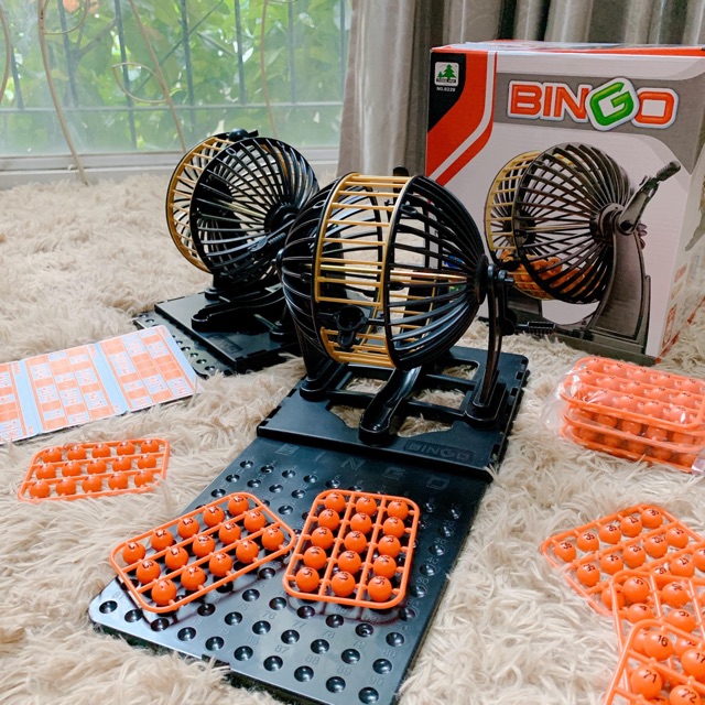 [hcm sẵn] Lô Tô có lồng quây Bingo 90 số bằng nhựa cao cấp