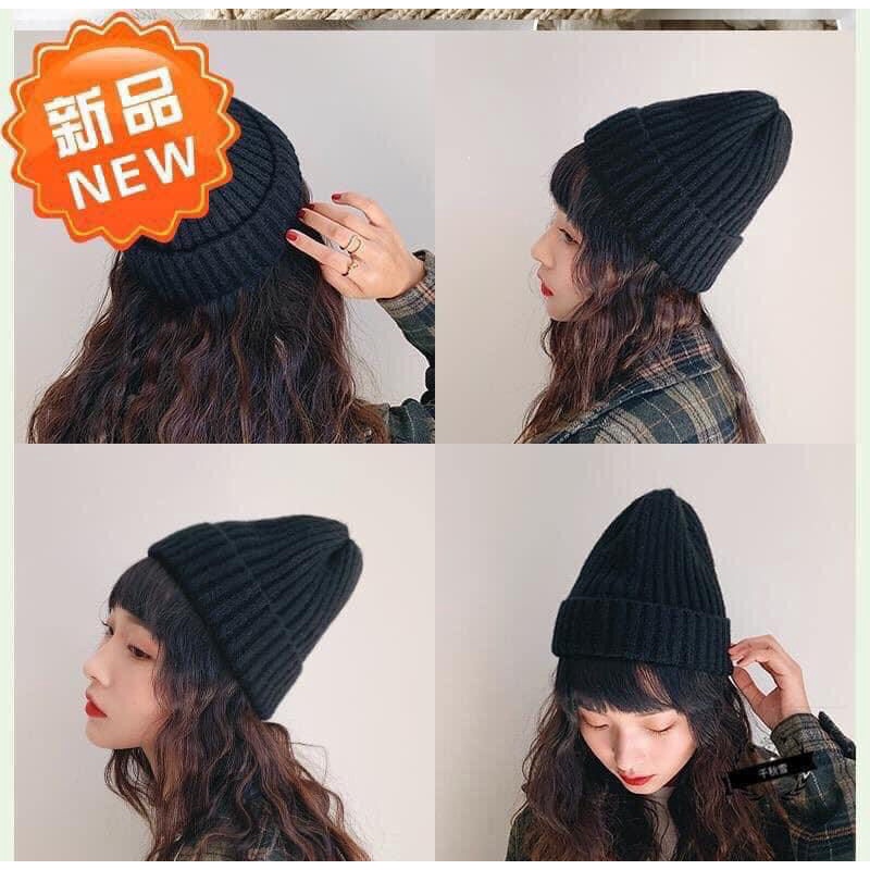 Mũ len style Hàn xẻng