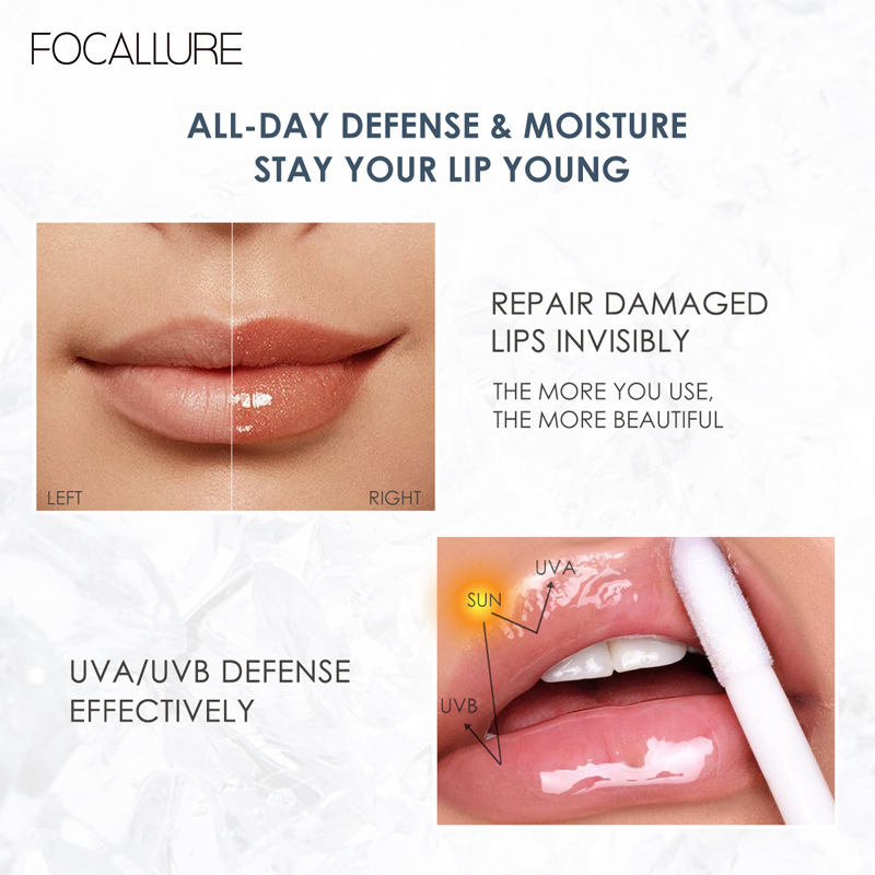 FOCALLURE Glitter Jelly Liquid Lip Gloss/Moisturizing Lip Glaze/Plumping Shiny Lipstick/Brightening Lasting Nourishing Cosmetic Makeup/Oil Lips Tint | BigBuy360 - bigbuy360.vn