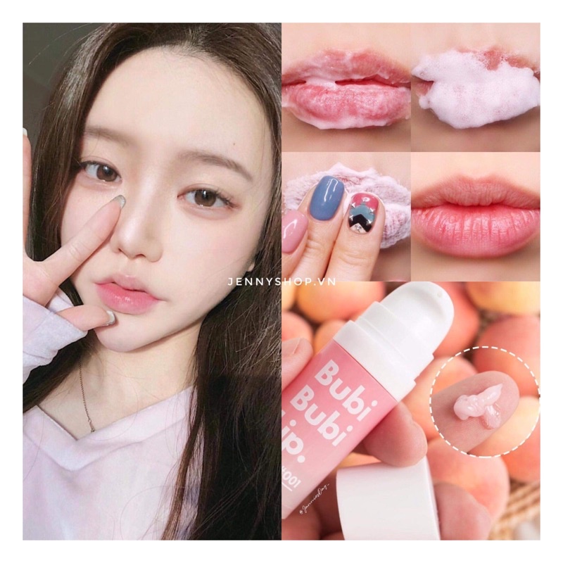 Tẩy Da Chết Sủi Bọt Thải Độc Môi Bubi Bubi Bubble Lips Crub Mẫu Mới 2021