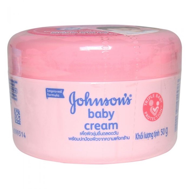 Kem dưỡng da chứa sữa &amp; gạo Johnson's Baby 50g