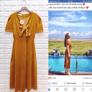 Váy nhung sale