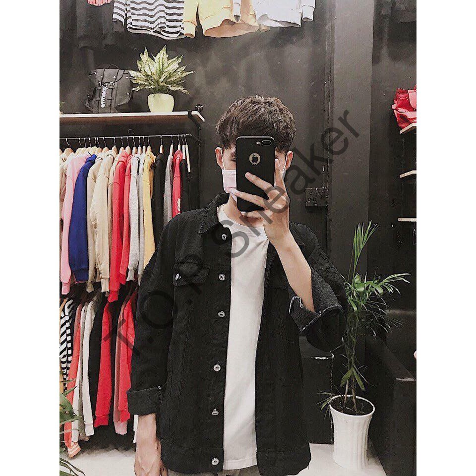 ÁO Khoác jean ĐEN TRƠN