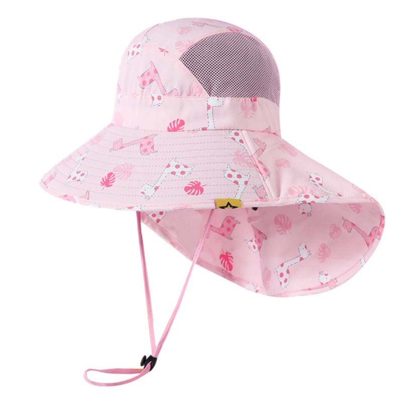 Mũ Rộng Vành Họa Tiết Hoạt Hình Thời Trang Đi Biển 360 Độ° Đèn UV Bảo Vệ Sinh Nhật Dành Cho Trẻ Em