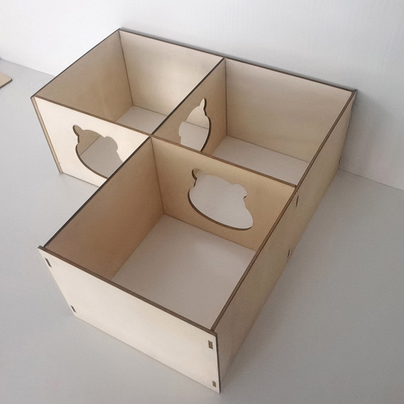 Ngôi Nhà Gỗ Tự Nhiên Có Mái Cho Hamster