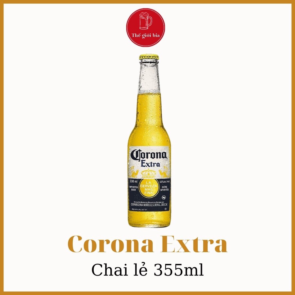 Chai bia Corona Extra 355ml lẻ dùng thử